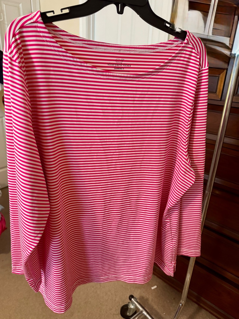 Vineyard Vines Pink & White Striped Top